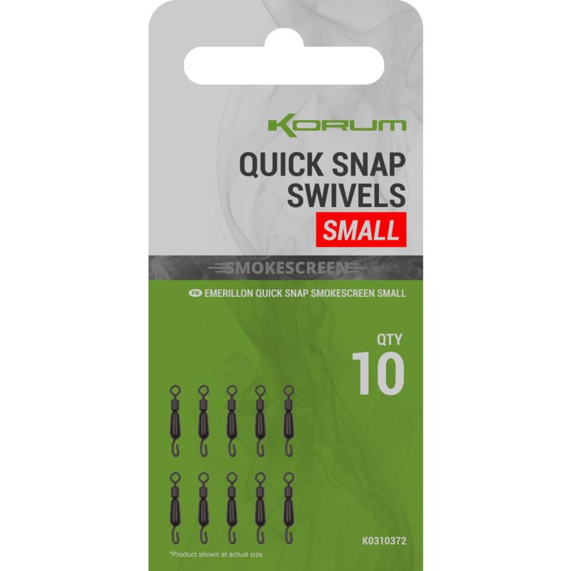 Korum Smokescreen Quick Snap Swivel Small