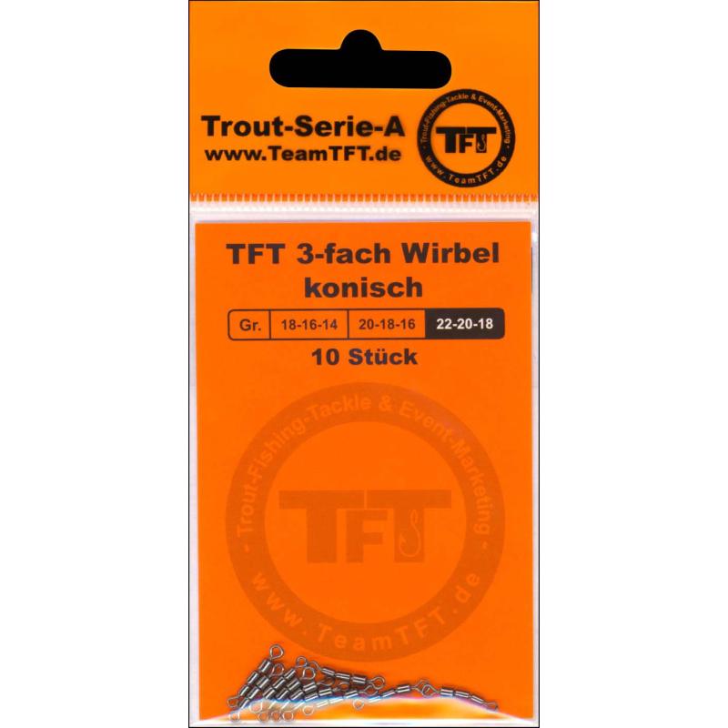 TFT 3 f.-Wirbel konisch 22-20-18 Inh.10 Wirbel
