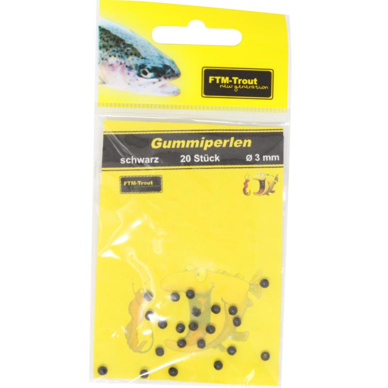 FTM-Trout Next Generation Gummiperlen schwarz 3 mm / 20 Stk.