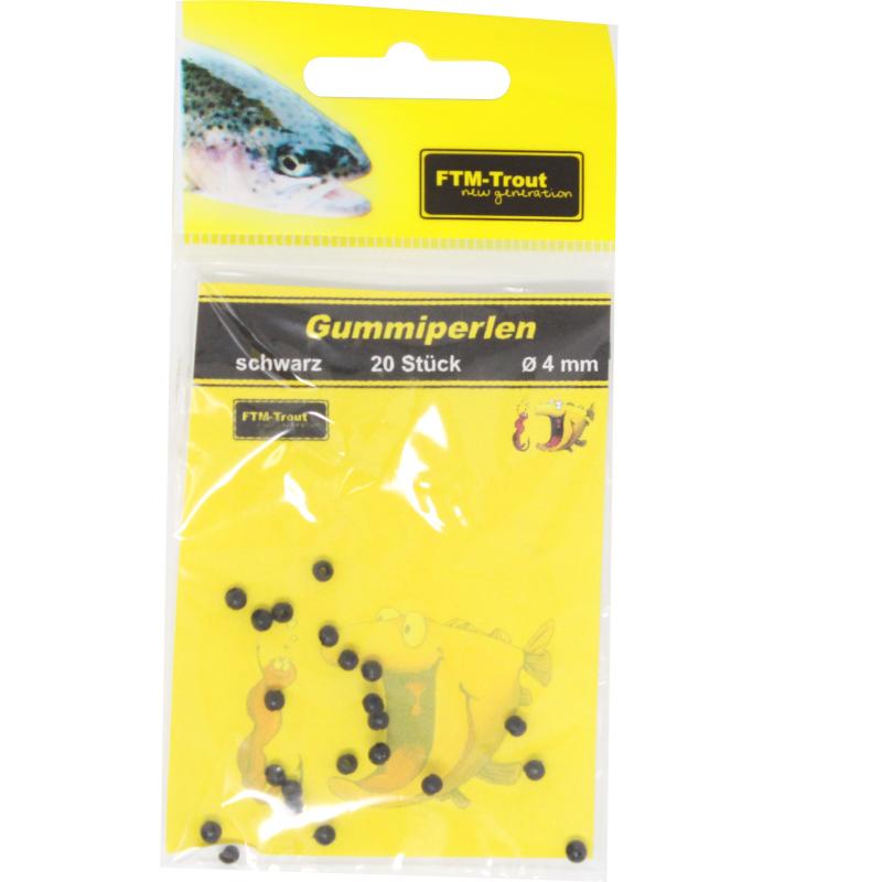 FTM-Trout Next Generation Gummiperlen schwarz 4 mm / 20 Stk.