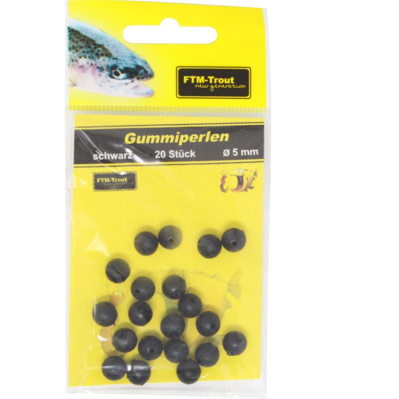 FTM-Trout Next Generation Gummiperlen schwarz 5 mm / 20 Stk.