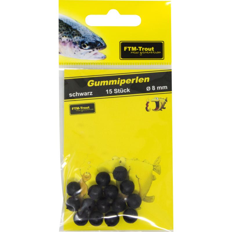 FTM-Trout Next Generation Gummiperlen schwarz 8 mm / 15 Stk.