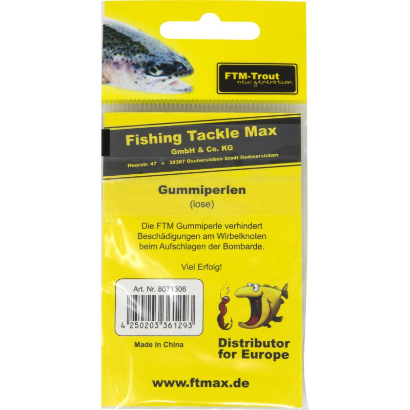 FTM-Trout Next Generation Gummiperlen schwarz 8 mm / 15 Stk.