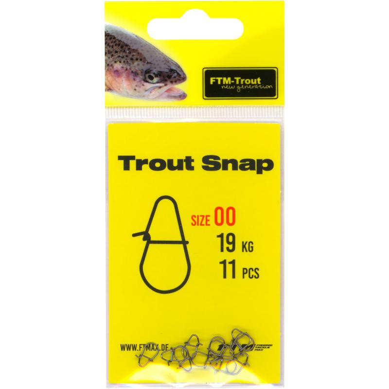 Fishing Tackle Max Trout Snap Gr. 00 Inh. 11 Stk.