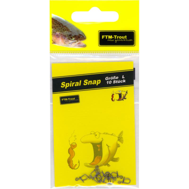 Fishing Tackle Max Spiral Snap Gr. L Inh. 10 Stk.