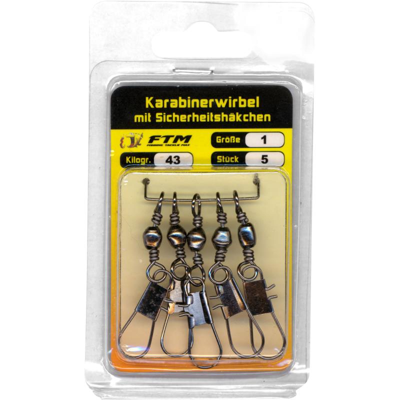Fishing Tackle Max Wirbel m. Sicherheitsh&auml;kchen Gr. 1