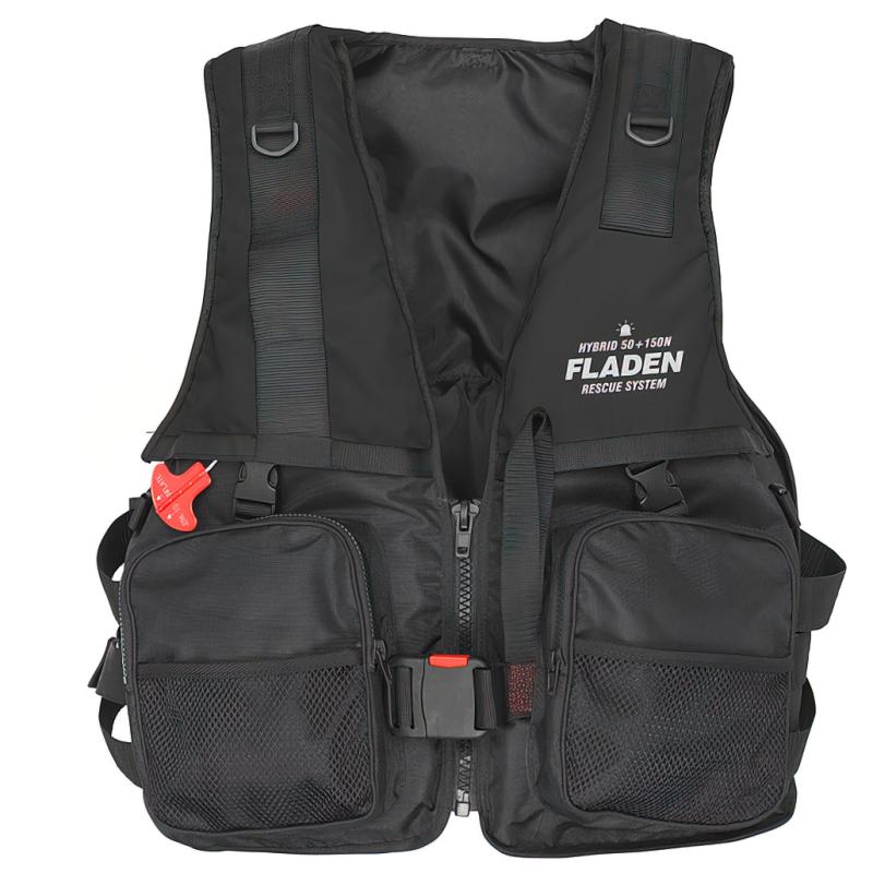 Produktbild FLADEN Rettungsweste Hybrid 150N black inflatable & foam w SOLAS light