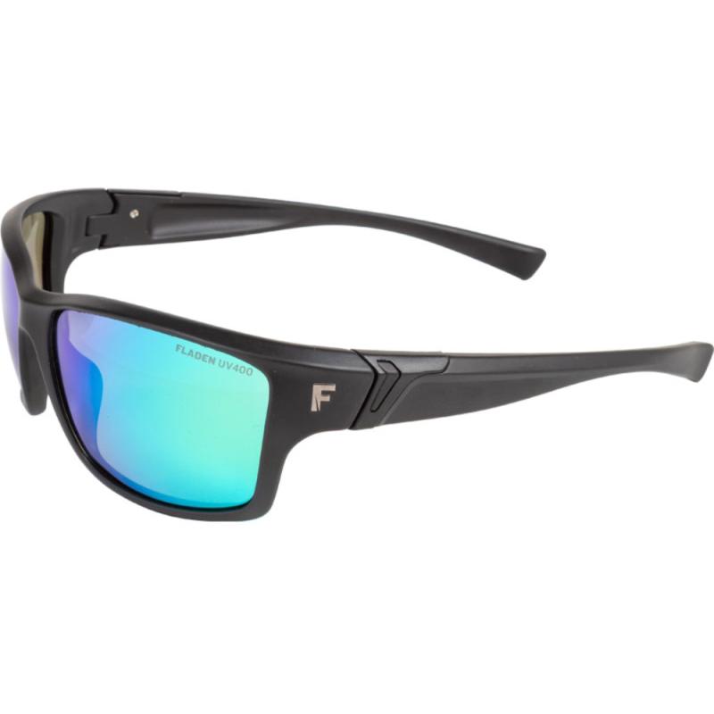 FLADEN Sonnenbrille polarisiert Floating matt black frame green revo