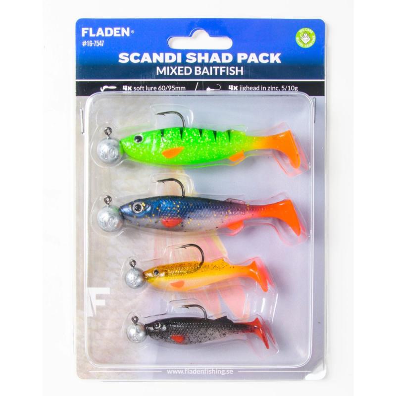 Fladen Scandi shad pack 4pcs 58-90mm 5g-10g
