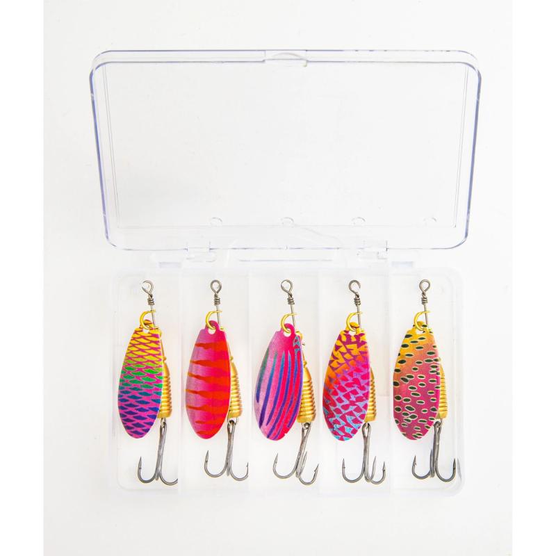 Fladen Rainbow Shineer Spinner 8g 55mm 5pcs pack