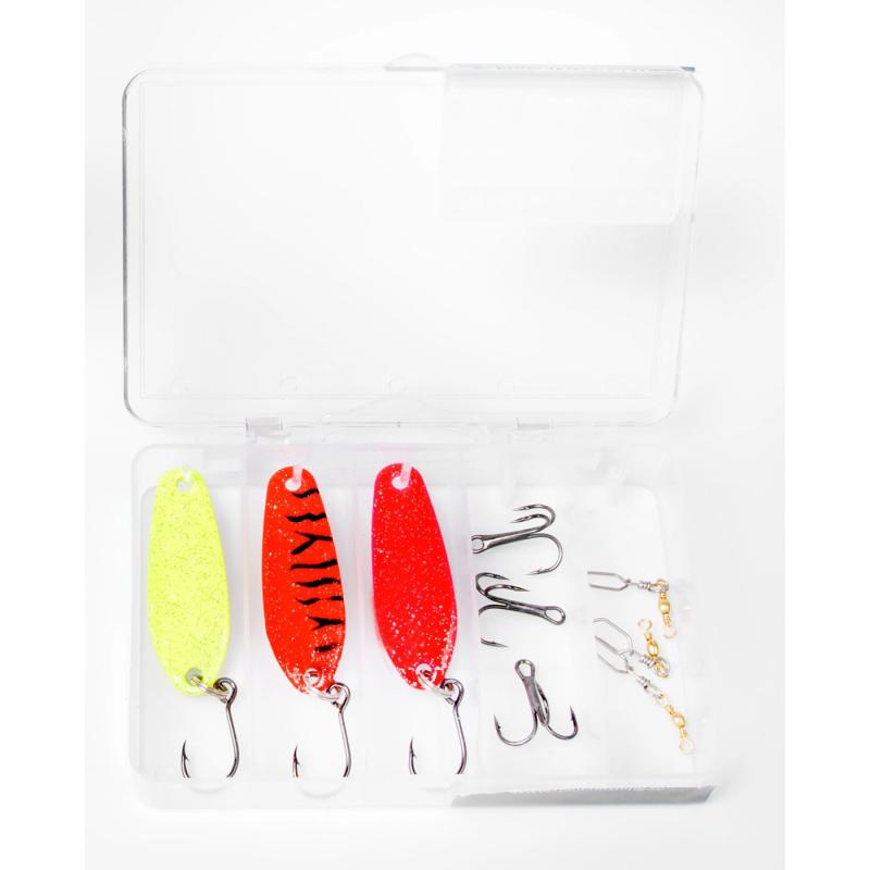 Fladen Fishy spoon 10g 3pcs swivels and hooks color