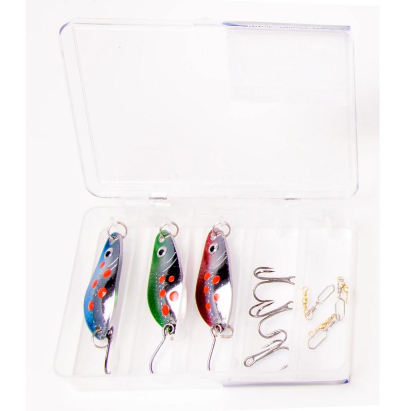 Fladen Fishy spoon 10g 3pcs swivels and hooks metal