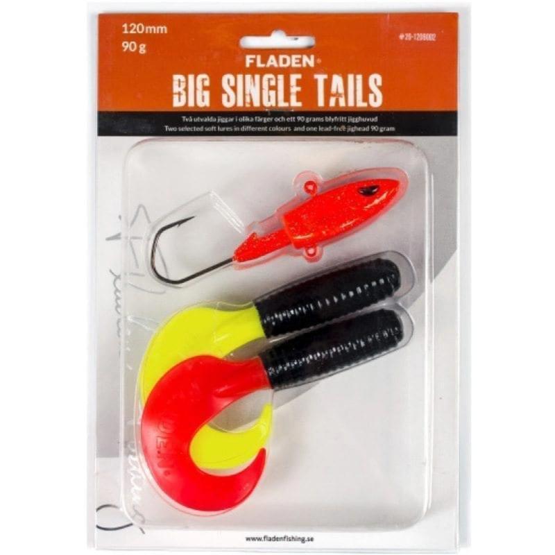 Fladen Soft lure assortment Big Single Tail 120mm 2 jigtails, jighead 65gr B