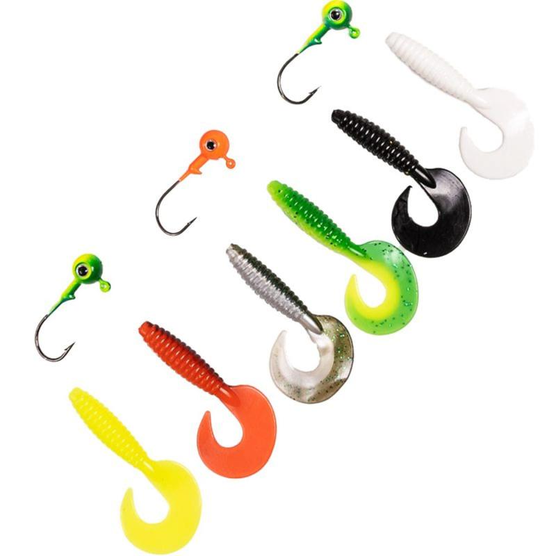 Fladen Conrad Softlures 3x6 65mm single tail assorted colors