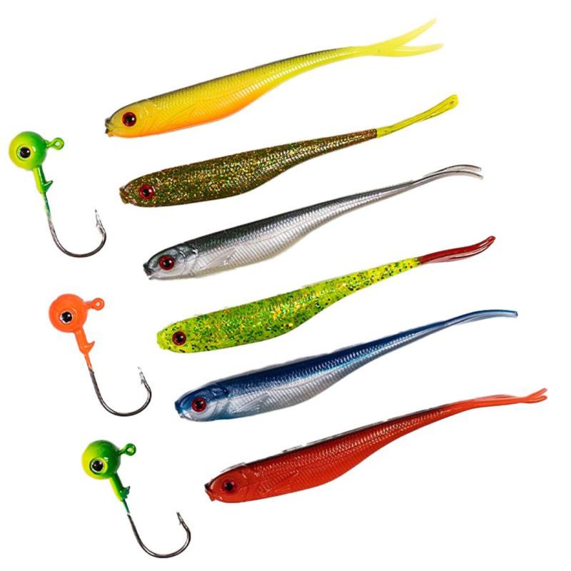 Fladen Conrad Softlures 3x6 125mm twin tail assorted colors