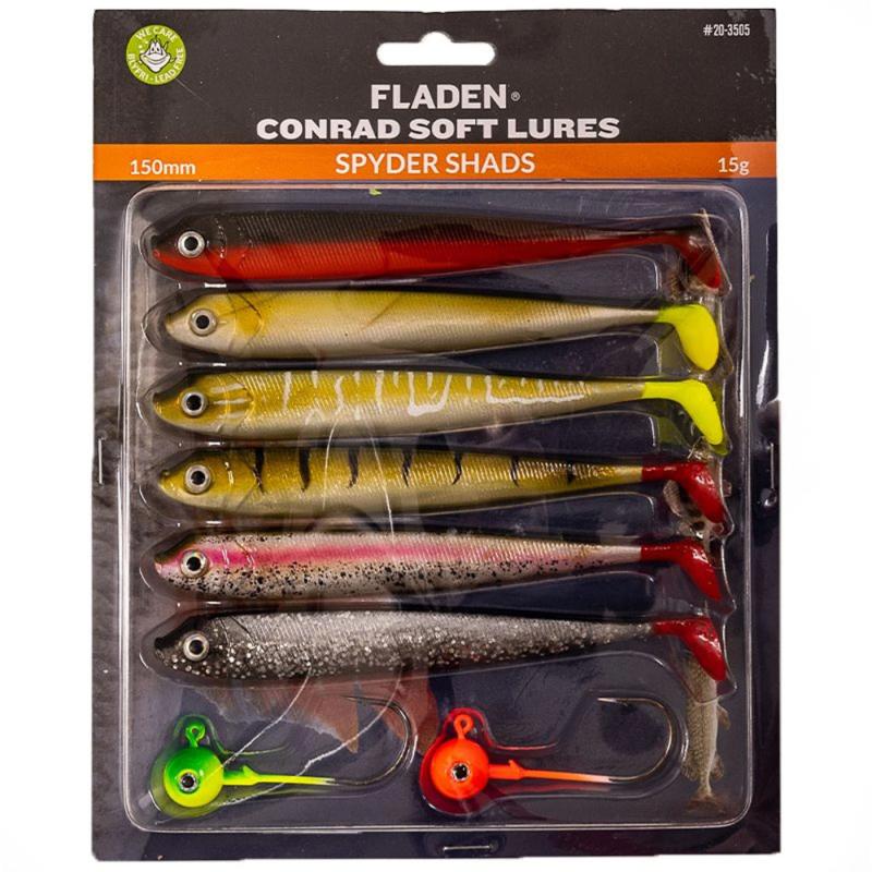 Fladen Conrad Softlures 3x6 150mm Guddi shad assorted colors