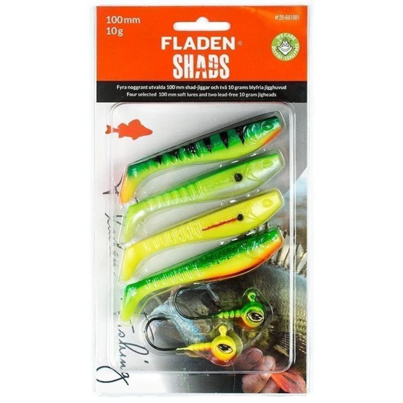 Produktbild Fladen Soft lure assortment Shad 80 mm 4 pcs two jigheads 8 gram A