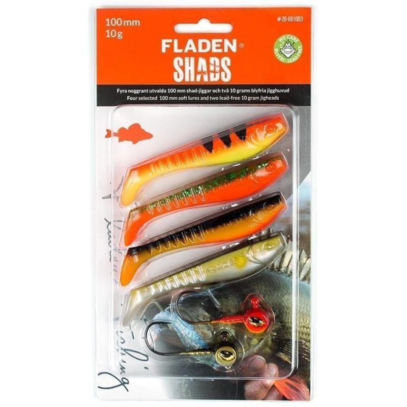 Produktbild Fladen Soft lure assortment Shad 80 mm 4 pcs two jigheads 8 gram C