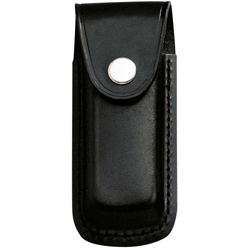 Produktbild Herbertz Messeretui, Schwarzes Leder, G&uuml;rtelschlaufe, L&auml;nge 12,5cm