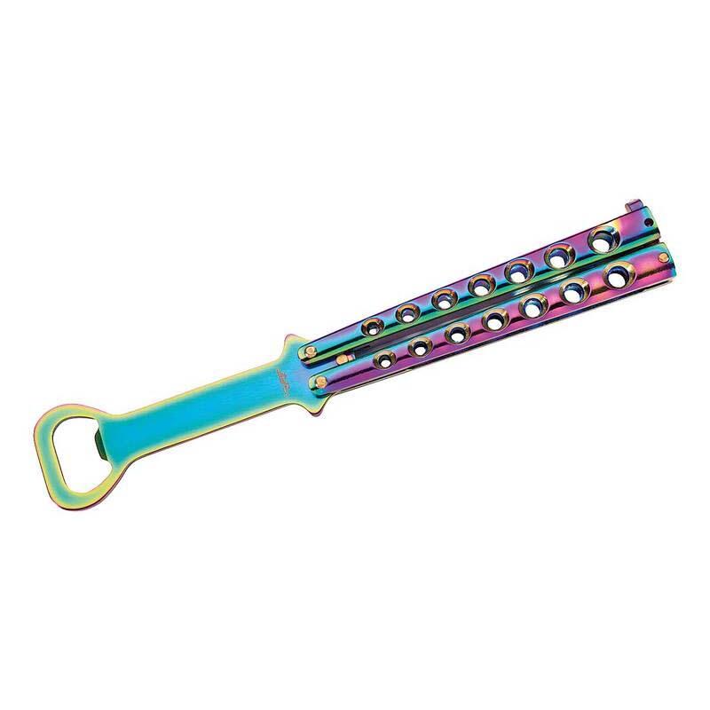 Produktbild Cjh Flaschen&ouml;ffner Rainbow, Butterfly, Aisi 420 Stahl, Rostfrei, Zink Bf, Arretierbar
