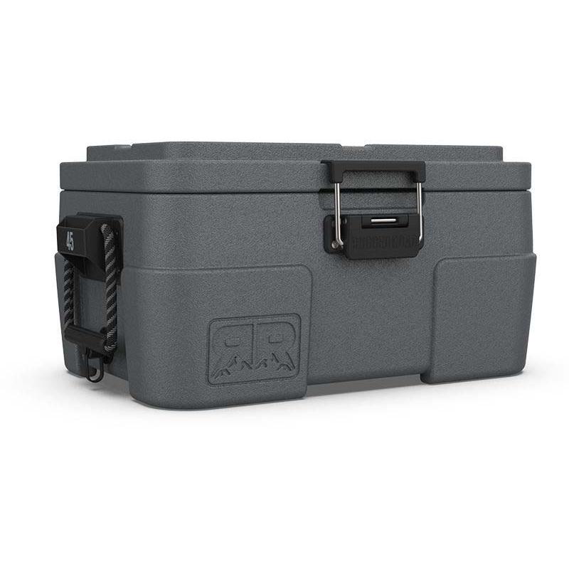 Rugged Road Cooler 45 V2, Gunmetal Gray, Ultraleicht, Rigorite Fridgite Isolierung, 2 Griff