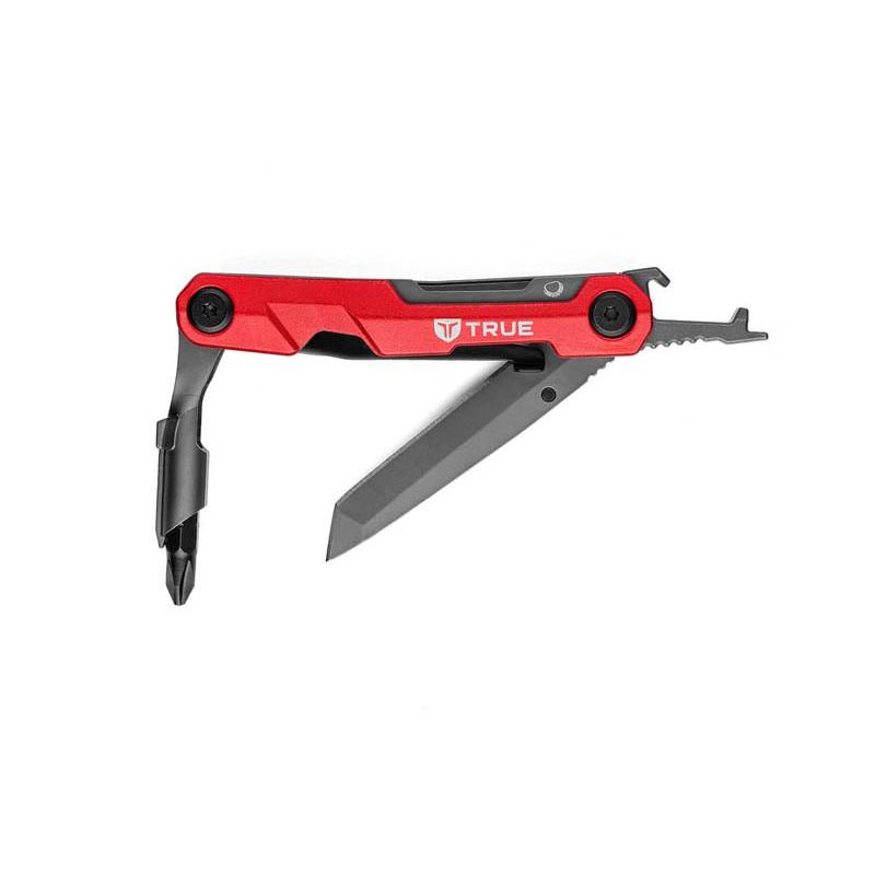 True Utility Ti Block Multitool, Rostfrei, 3Cr13 Stahl, Tanto Klinge, Liner Lock