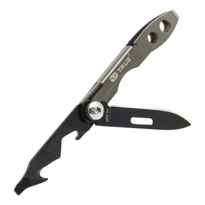 True Utility Tweezer Multitool, Aisi 420 Stahl, Rostfr., Titan-Beschichtung, Klinge, Pinzette, Feile