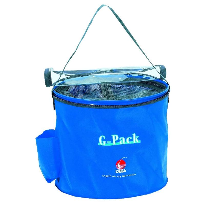DEGA G-Pack, rund, blau, mit Rei&szlig;verschluss, dm 30cm, 17l