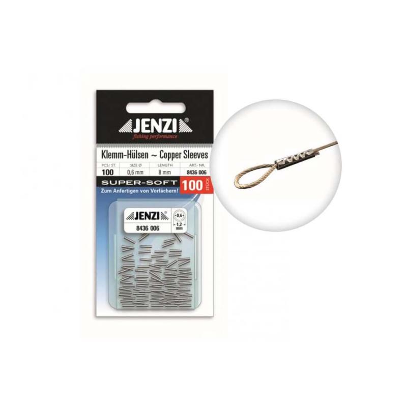 JENZI Quetsch-H&uuml;lsen, Inhalt ca. 100 St&uuml;ck, 0,6 mm