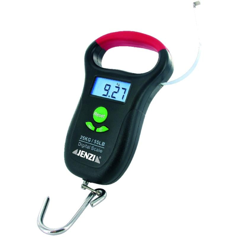 JENZI Digitale Fischwaage bis 25kg, mit Ma&szlig;band