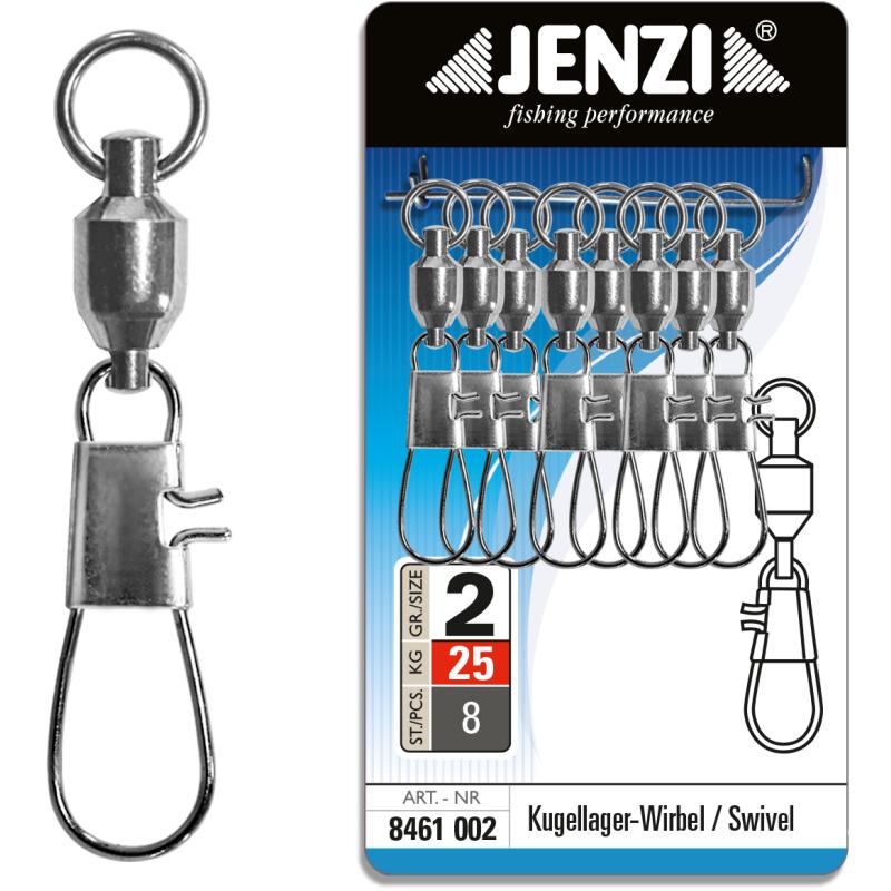 Salzwasser-Karabiner-Wirbel Kugellager verl&ouml;tete Sprengringe #2 25kg