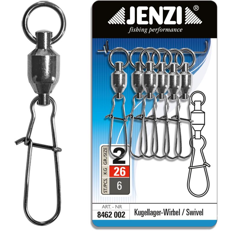 JENZI Kugellager-Karabiner-Wirbel vernickelt Gr&ouml;&szlig;e: 1 32kg