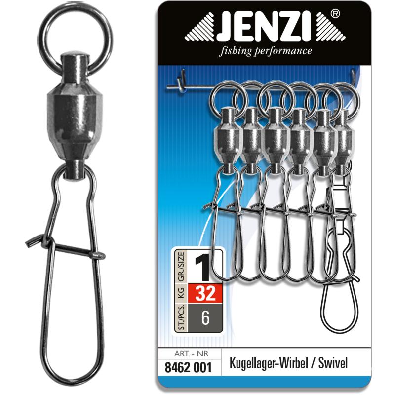 JENZI Kugellager-Karabiner-Wirbel vernickelt Gr&ouml;&szlig;e: 2 26kg