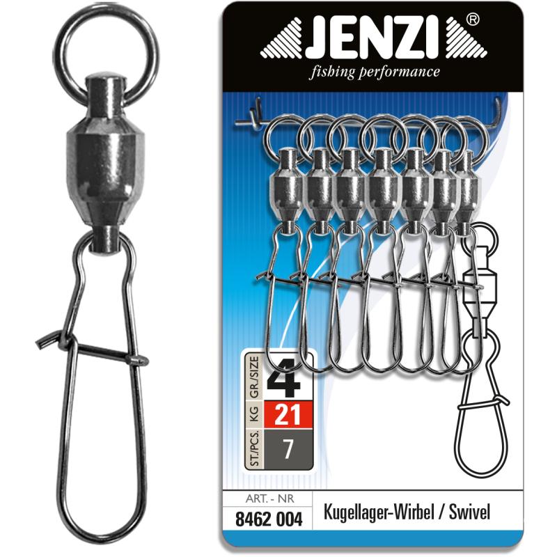 JENZI Kugellager-Karabiner-Wirbel vernickelt Gr&ouml;&szlig;e: 4 21kg
