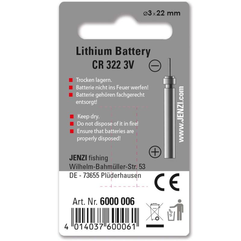 Jenzi Stabbatterie 3 Volt 2.St&uuml;ck / SB Bezeichnung CR322