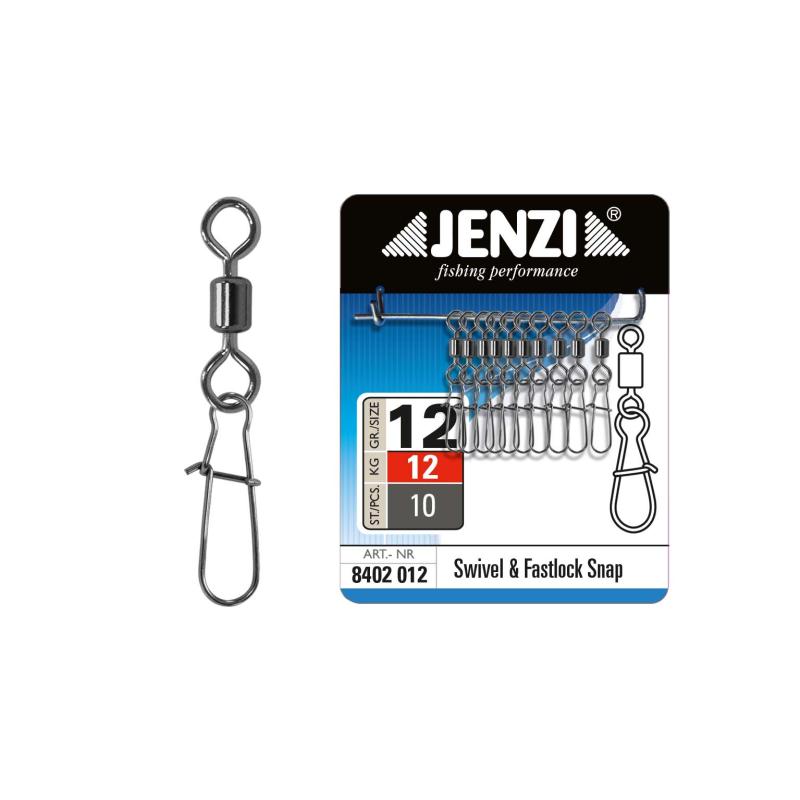 Produktbild Jenzi Sicherheits-T&ouml;nnchen Karabiner Wirbel, Black Nickel Gr&ouml;&szlig;e 12 12 kg