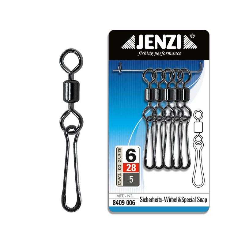 Produktbild Jenzi Spezialist-Snap mit Wirbel Black-Nickel Ausf&uuml;hrung.Gr&ouml;&szlig;e 6, 28 Kg