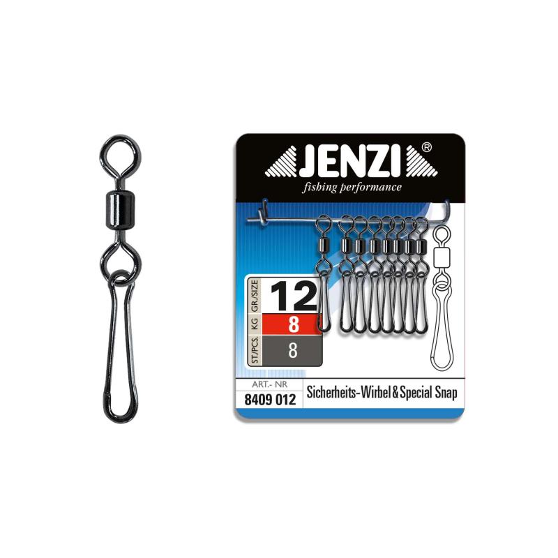 Produktbild Jenzi Spezialist-Snap mit Wirbel Black-Nickel Ausf&uuml;hrung.Gr&ouml;&szlig;e 12, 8 Kg