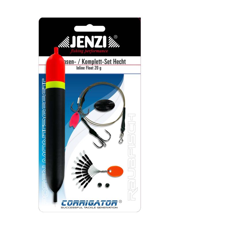 Jenzi Posen Kompl.Set, Hecht, Inlinefloat 20 g