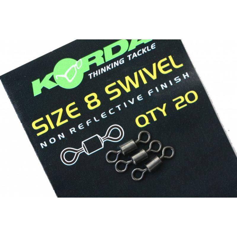 Korda Size 8 Swivels &ndash; 20 St&uuml;ck