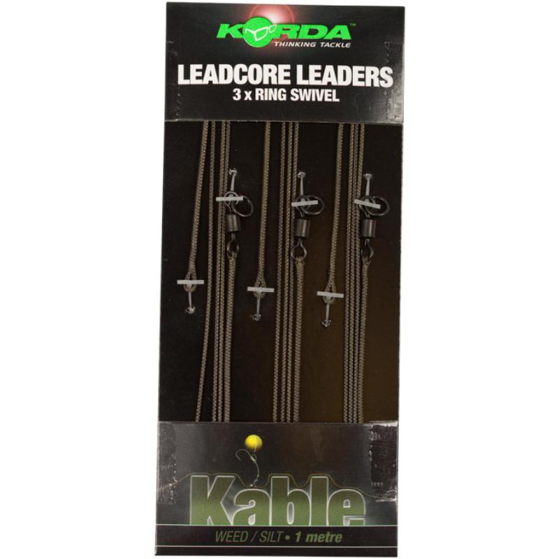 Produktbild Korda Leadcore Leader Ring Swivel - 3 per pack - 1 m LLRSW