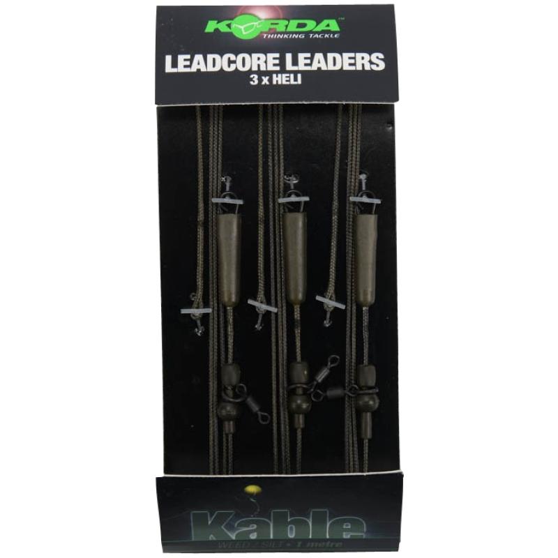 Korda Leadcore Leader Heli Gravel Gravel 3 per pack 1 m
