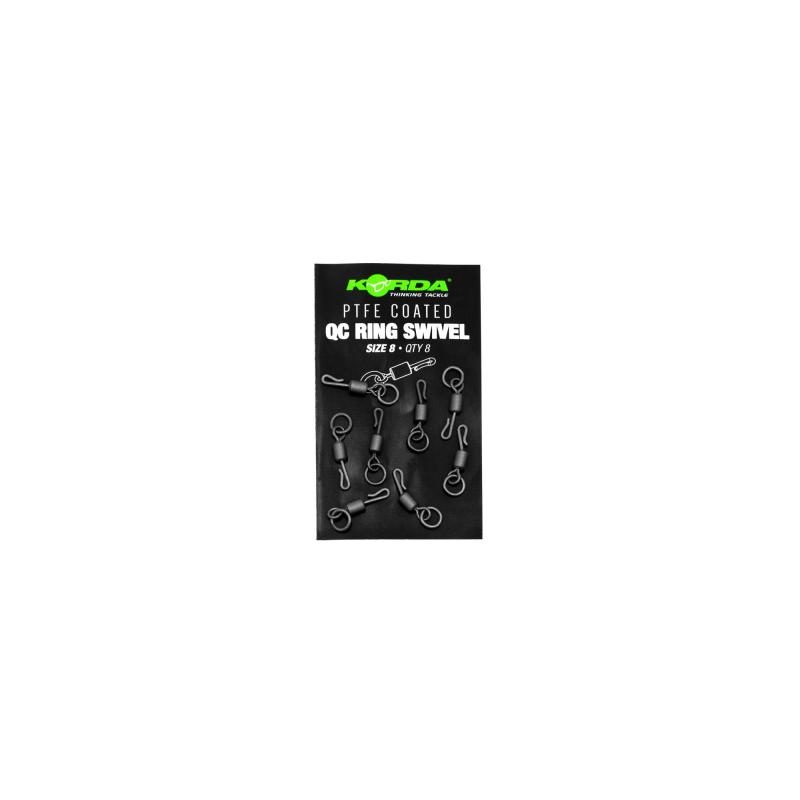 Korda PTFE QC Ring Swivel Size 8 (8pcs)