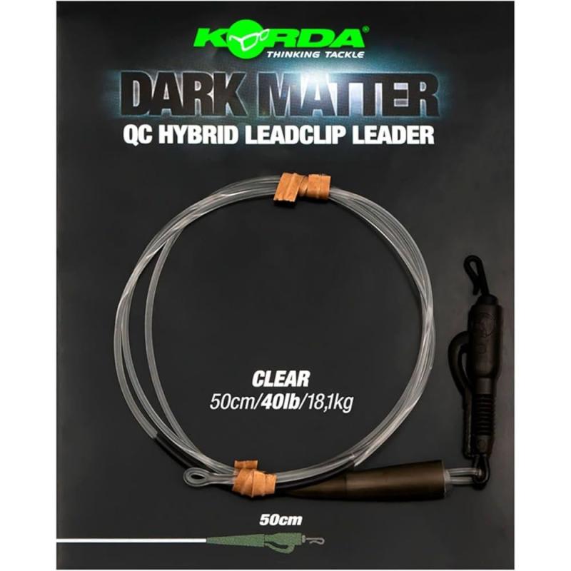 Produktbild Korda Dark Matter Leader QC Hybrid Clip Clear 40lb - 1m