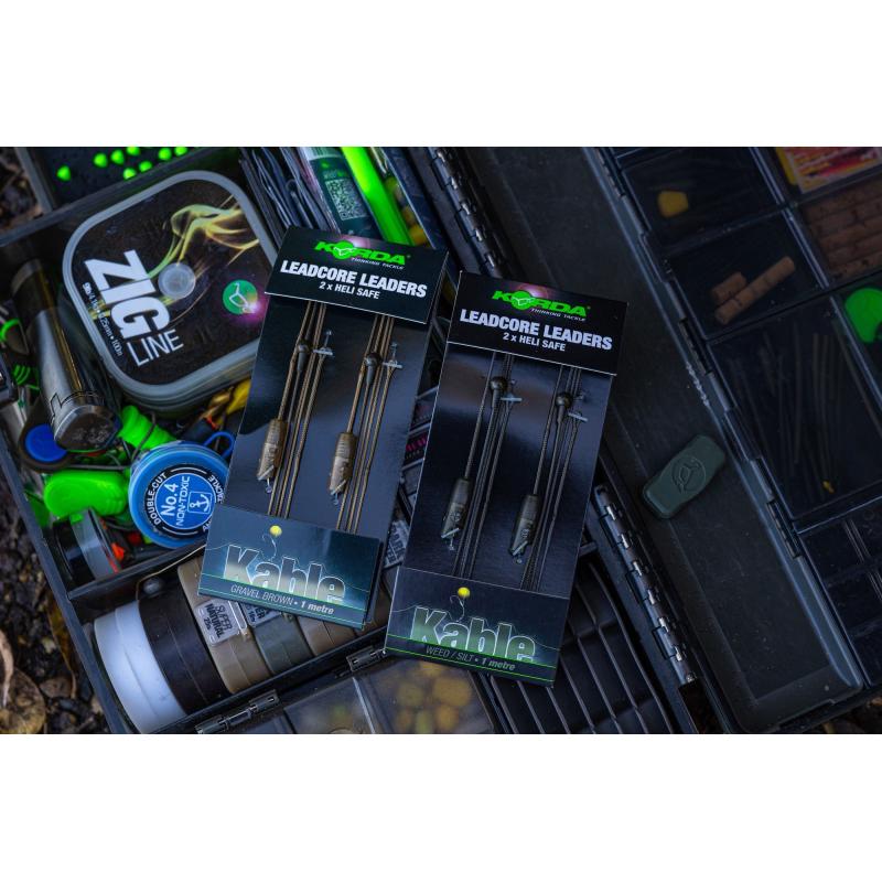 Korda Leadcore leader Heli Safe Weed 1m, 2 per pack