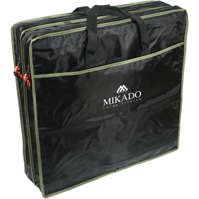 Mikado Setzkeschertasche - 2 F&auml;cher - quadratisch - SchwarzGr&uuml;n