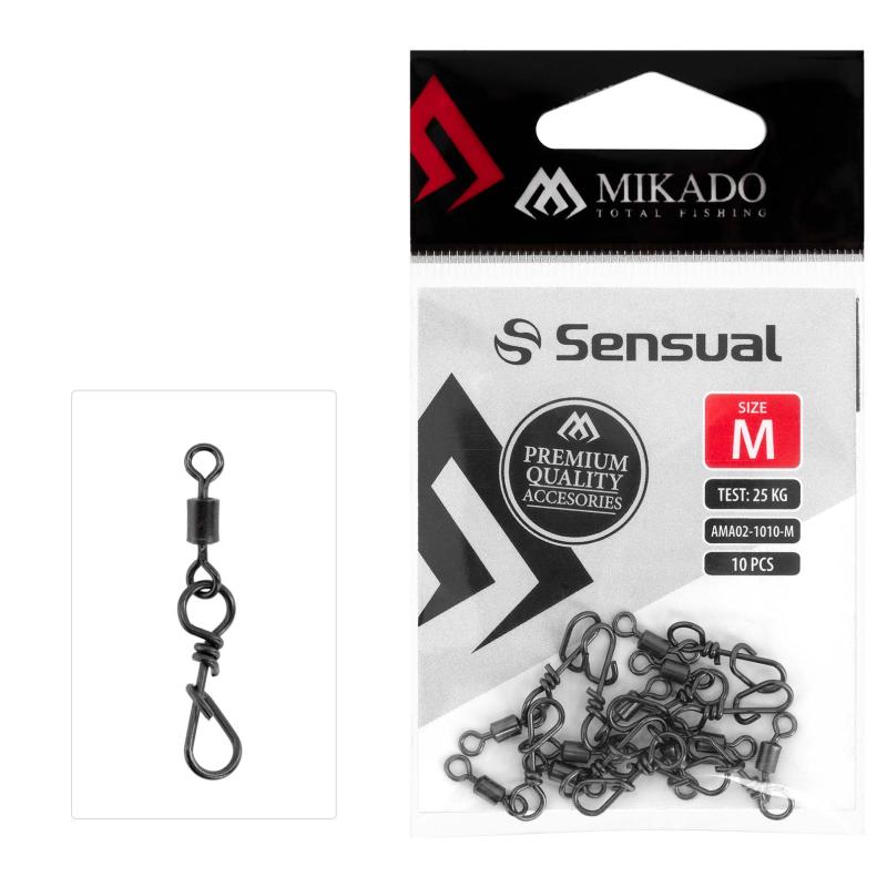 Mikado Roll-Wirbel - Mit Mikado-Snap - Gr&ouml;&szlig;e S - 10 Stck.