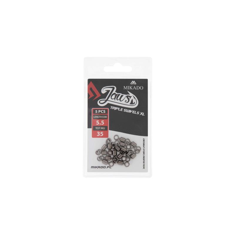 Mikado Wirbeljaws Triple Swivels Xl - 35Kg .