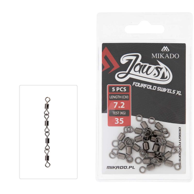 Mikado Wirbeljaws Fourfold Swivels Xl - 35Kg .