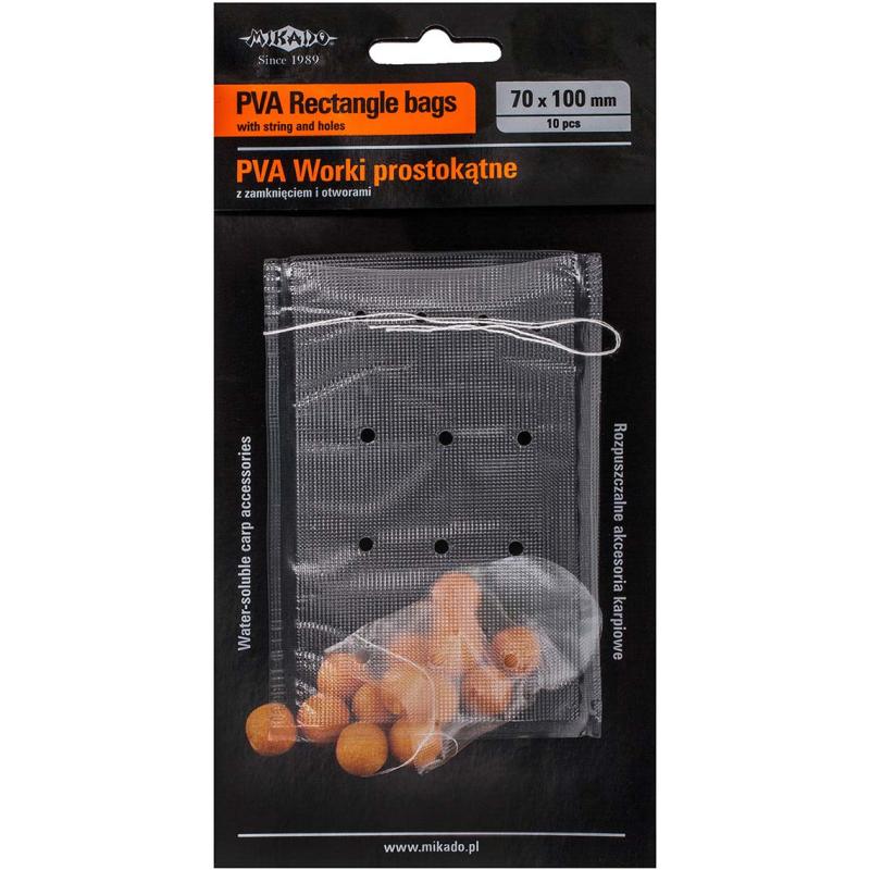 Produktbild Mikado Pva - Taschen Mit L&ouml;chern Und Gurt 70X100mm - 10 Stck.
